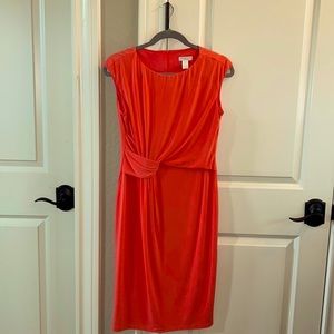 NWOT London Times PEACH 🍑 COLORED sleeveless dress. Size 8p